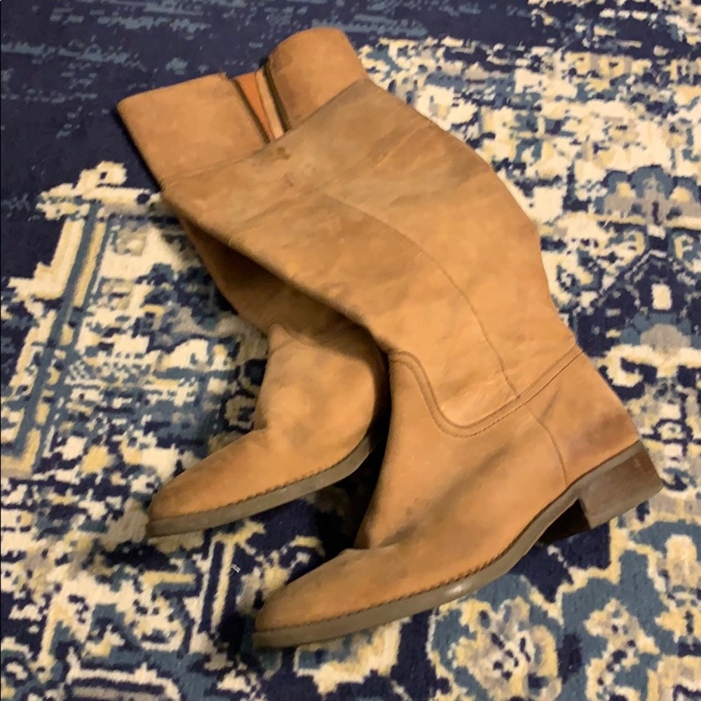 Jcrew tan leather boots